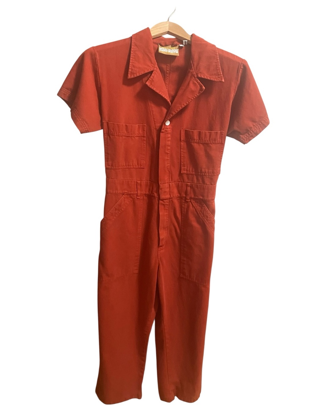 Big Bud Press Terracotta Short Sleeve Jumpsuit. Petite Medium.